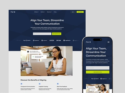 Align Website branding design graphic design mobile design tech company ui ui design web design website