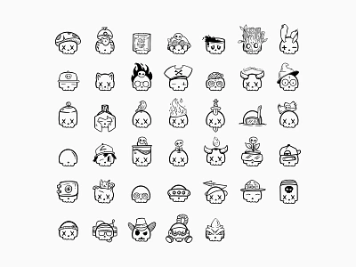 skulls on skulls bird brain icon cat custom custom icons custom ios icons hand drawn icons iphone icon line icon lineart skull skull icons spartan