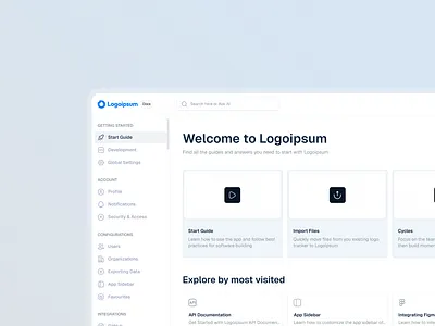 SaaS/Product Documentation dashboard design documentation product design saas typography ui ux web design