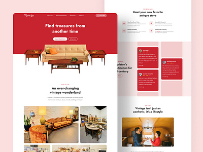 Revival Lane - MCM Vintage - Framer Website branding brick and mortar design furniture mcm retail web web design