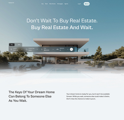 Real Estate Hero ☁️ app appdesign blue branding clouds design figma hero home illustration ios logo realestate ui ux webdesign