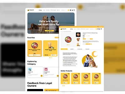 Family Pet Shopify E-commerce Website animal website branding design dog site eccommerce figma graphic design landing page pet pet website shopify shopify template ui ui kit