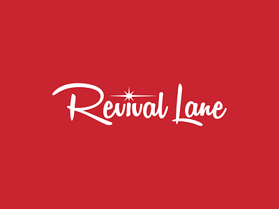 Revival Lane - Logo Design atomic branding design logo logo design mcm mid century sparkle starburst vintage