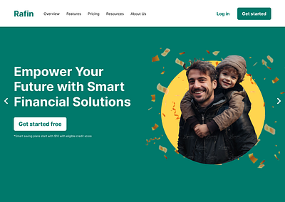 Fintech website landing page design design figma landing page ui ux website design