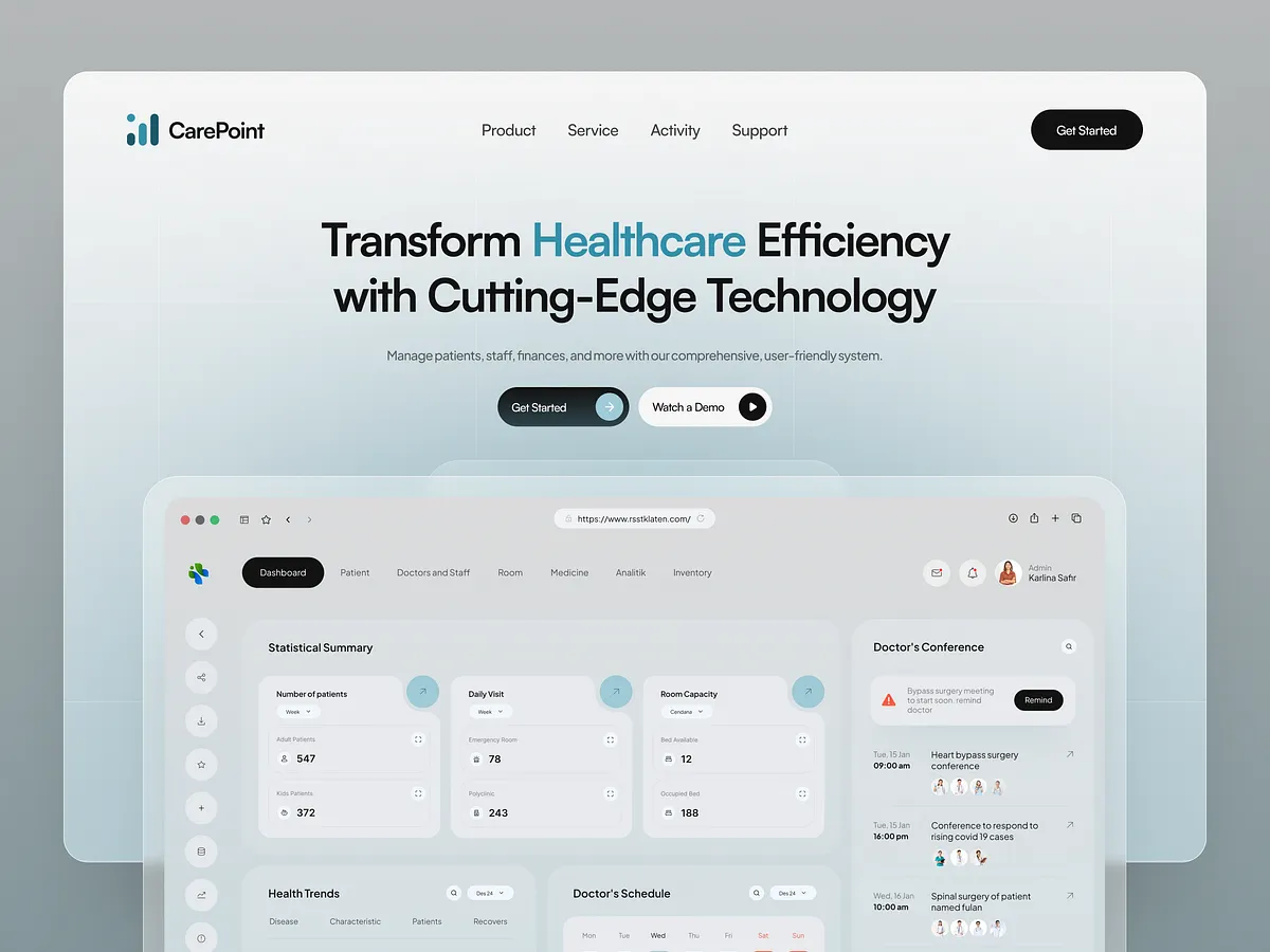 Browse thousands of Hospital Management System UI Design images for ...