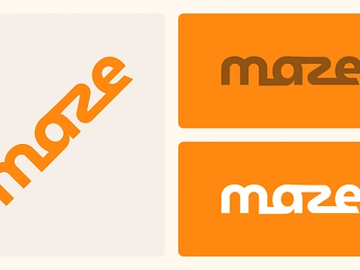 Maze Branding brand branding card cards futuristic lock up logo orange space type typography wordmark