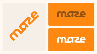 Maze Branding brand branding card cards futuristic lock up logo orange space type typography wordmark