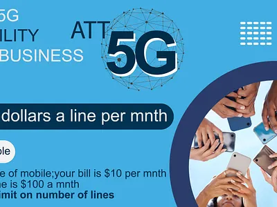 ATT 5G MOBILE FOR BUSINESS adobe illustrator banner behance brand branding design dribbblr graphic design networking simple unique vector