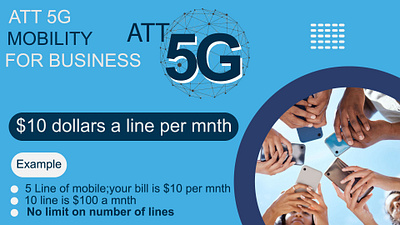 ATT 5G MOBILE FOR BUSINESS adobe illustrator banner behance brand branding design dribbblr graphic design networking simple unique vector