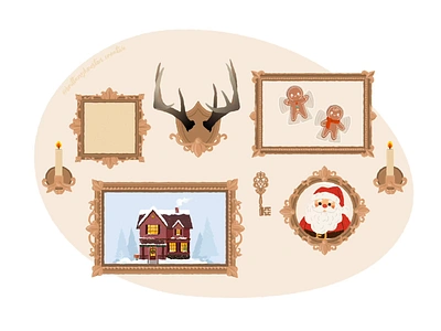 A Very Merry Creepmas Collection after effects animation christmas creepmas design festive frames gif gingerbread graphic halloween illustration mograph motion new year photoshop santa scary wall decor wreath