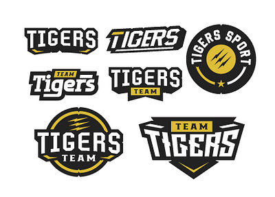 TIGERS TEAM branding design esport logo illustration logo sport logo tiger