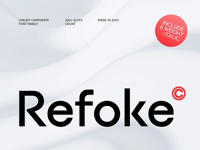 Refoke : Insight In Font branding business clean corporate creative design font geometric graphic design modern motion graphics professional refoke sans serif sensatype sleek typography