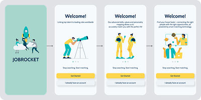 JobRocket App design figma hr job search mobile app ui ux uxui