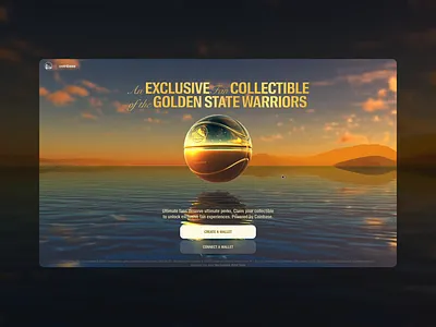 Golden State Warriors and Coinbase Exclusive Fan Collectible 3d website basketball coinbase collectible crypto game mint nft onchain smart contract sport warrioirs web3