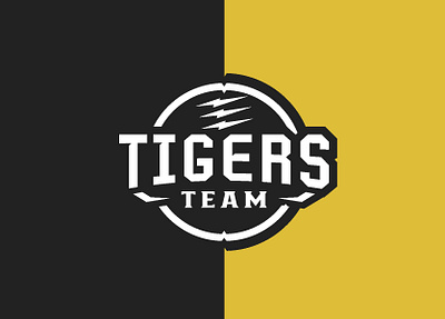 TIGERS TEAM branding design esport logo graphic design illustration logo mascot logo sport logo tiger logo tiger team vector