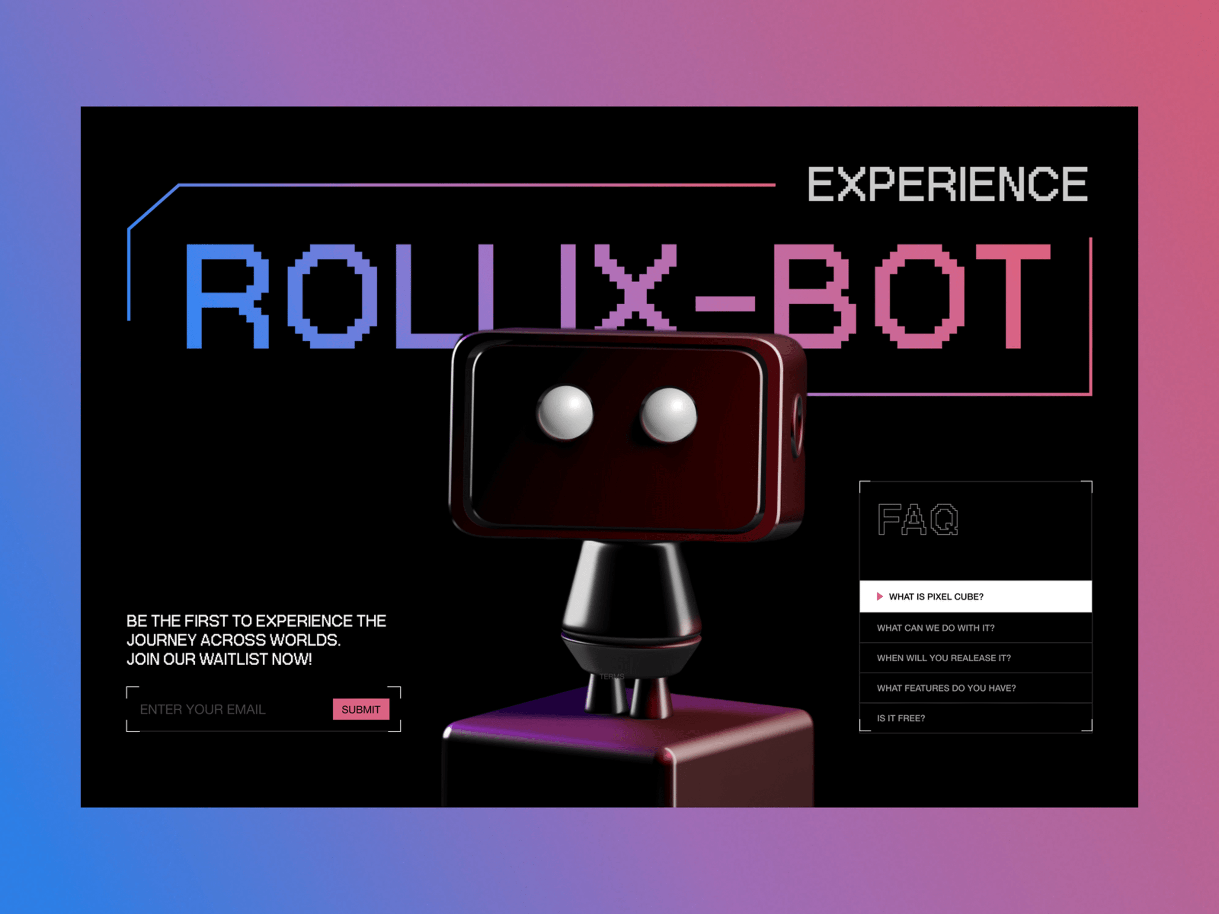 Rollix Chat Box - Spline x Webflow 3d 3d design chat bot landing page spline ui uiux vietnam webflow