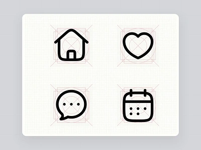 Design essential icons in seconds with Figma 💬 🗓️ calendar figma tutorial home icon icon design icon drawing iconography icons illustration line icon love message vector