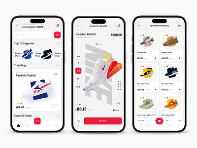 Shoes Store App Design app design ecommerce fashion mobile mobile app mobile app design shoe app shoe mobile app shoes app shoes shop shopping app sports shoe ui