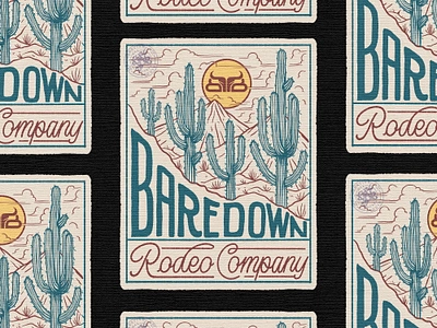 Baredown Rodeo Company branding company brand logo company branding company logo cowboy design illustration logo ranch rodeo typeface wild west