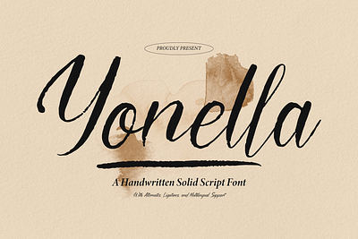 Yonella | Handwritten Solid Script anniversary