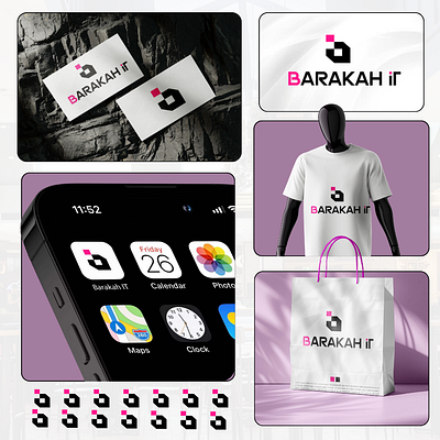 BARAKAH IT 3d branding graphic design graphics dresign logo logo design