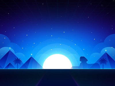 Beat Smash 3D: Ingame BG 2 background background game design egypt game game illustration illustration landscape music game neon neon style night pyramid retro style star theme