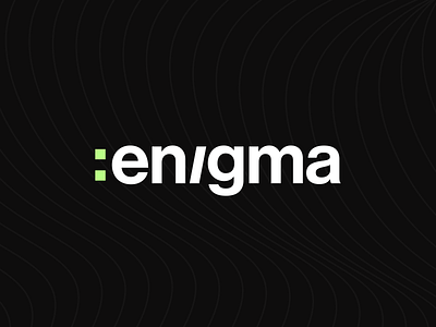 Enigma Logo Design brand identity branding business colon corporate logo dark design enigma it logo minimal simple technology vector