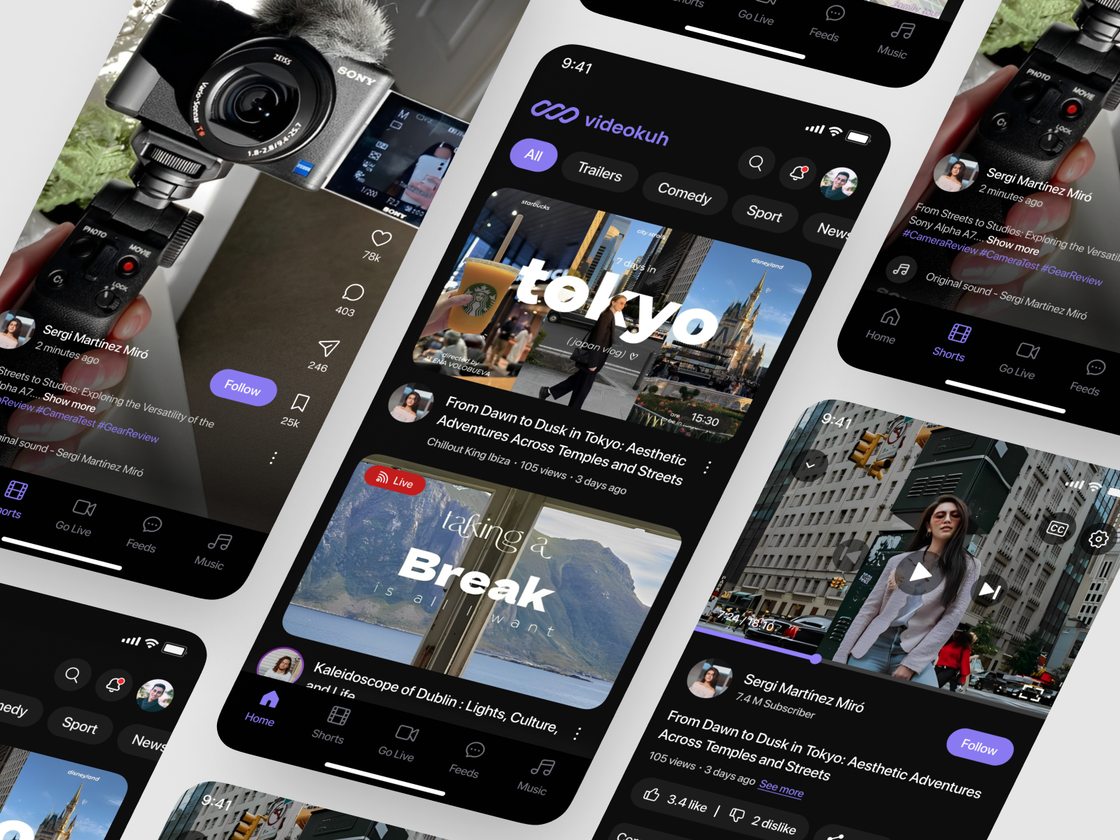 Videokuh🎬 - Mobile Video Player App app design live minimalis mobile mobileapp music player playlist streaming uidesign uiux uxdesign video videoplayer vlog
