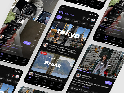 Videokuh🎬 - Mobile Video Player App app design live minimalis mobile mobileapp music player playlist streaming uidesign uiux uxdesign video videoplayer vlog