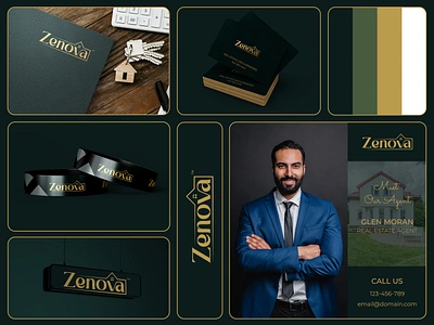 Zenova | Real estate logo & brand identity design 3d brand designer brand guidelines brand identity brand logo branding identity logo logo design logo designer luxury real estate logo modern logo property logo real estate real estate logo visual identity