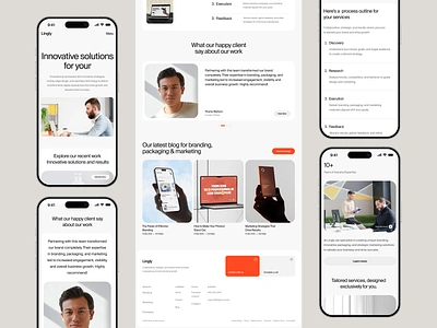 Lingly- Digital agency website agency landing page agency ui design company creative agency creative direction design digital agency landing page portfolio ui web web design webdesign website