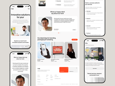 Lingly- Digital agency website agency landing page agency ui design company creative agency creative direction design digital agency landing page portfolio ui web web design webdesign website