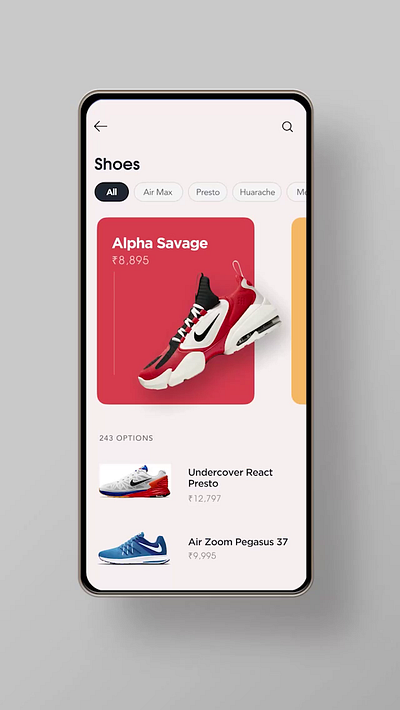 Shoes app Prototyping design graphic design pro typography ui ux