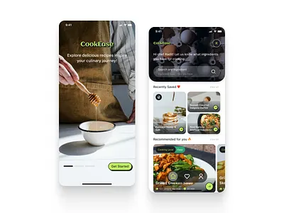 CookEase - Cooking Assistant Mobile App appinterface creativedesign design designinspiration foodapp foodiedesign foodlovers minimalistdesign mobileappdesign modernui product design productdesign recipeapp study case ui uichallenge userexperience userinterface ux uxuidesign