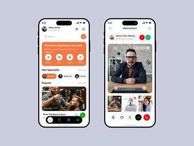 Barber and Salon Booking Mobile App app app concept appointment barber booking concept barber shop beauty app beauty salon hair cut ios makeup booking mobile app mobileapp salon app salon app design salon appointment salon services spa app ui ux