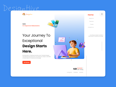 DesignHive - Landing Page designhive dribble landingpage productdesign ui uiux userinterface webdesign