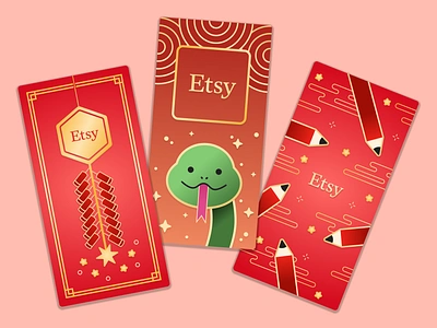 Year of the Snake 2025 design envelope figma firecrackers graphic design illustration lucky lunar new year new year packaging pencil red snake stars vector