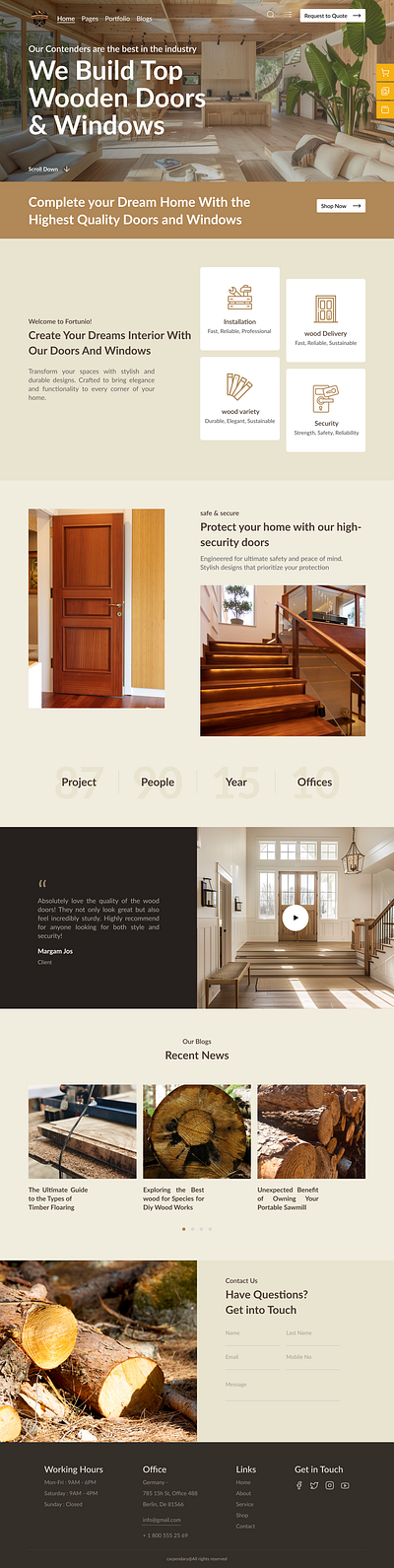 "Modern Elegance: A Stunning Wood Furniture Website Design 🌲✨" design ui uiux user interface ux website design