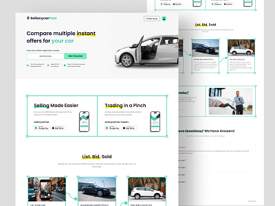 Sellanycarfast Web branding car app car platforms car web clean design logo tranding ui visual web webs