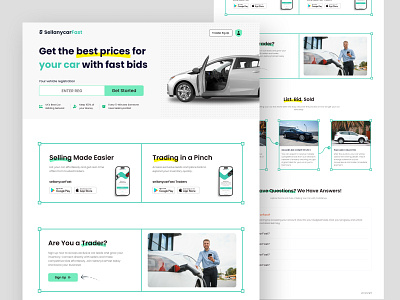 Sellanycarfast Web branding car app car platforms car web clean design logo tranding ui visual web webs