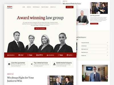 Law Firm Website Home Page advocate agency business clean ui company consultant design digital agency home page landing page law law firm law firm website lawyer website portfolio ui web design web ui website website design