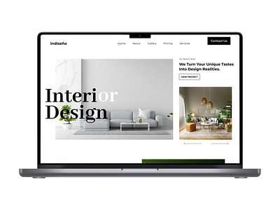 Interior Design Agency Landing Page Website interior design landing page ui website