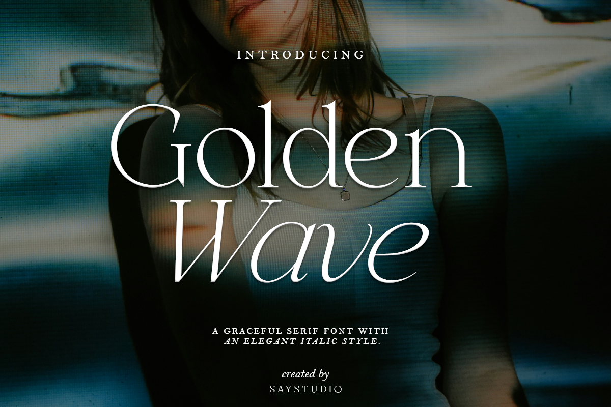 Golden Wave - Elegant Font branding branding font canva font chic chic font classy font display font elegant font fashion font font fonts glamour font luxury font modern font otf serif font ttf typeface unique font