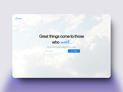 Waitlist page design design designer landing page ui uidesign ux webpage website