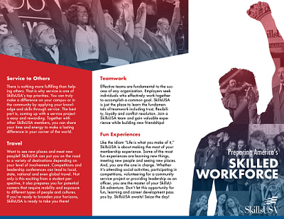 SkillsUSA: Trifold Brochure brochure illustrator indesign skillsusa