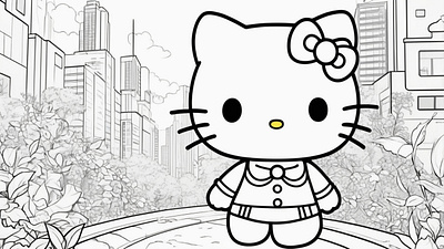 Hello Kitty Coloring Pages PDF