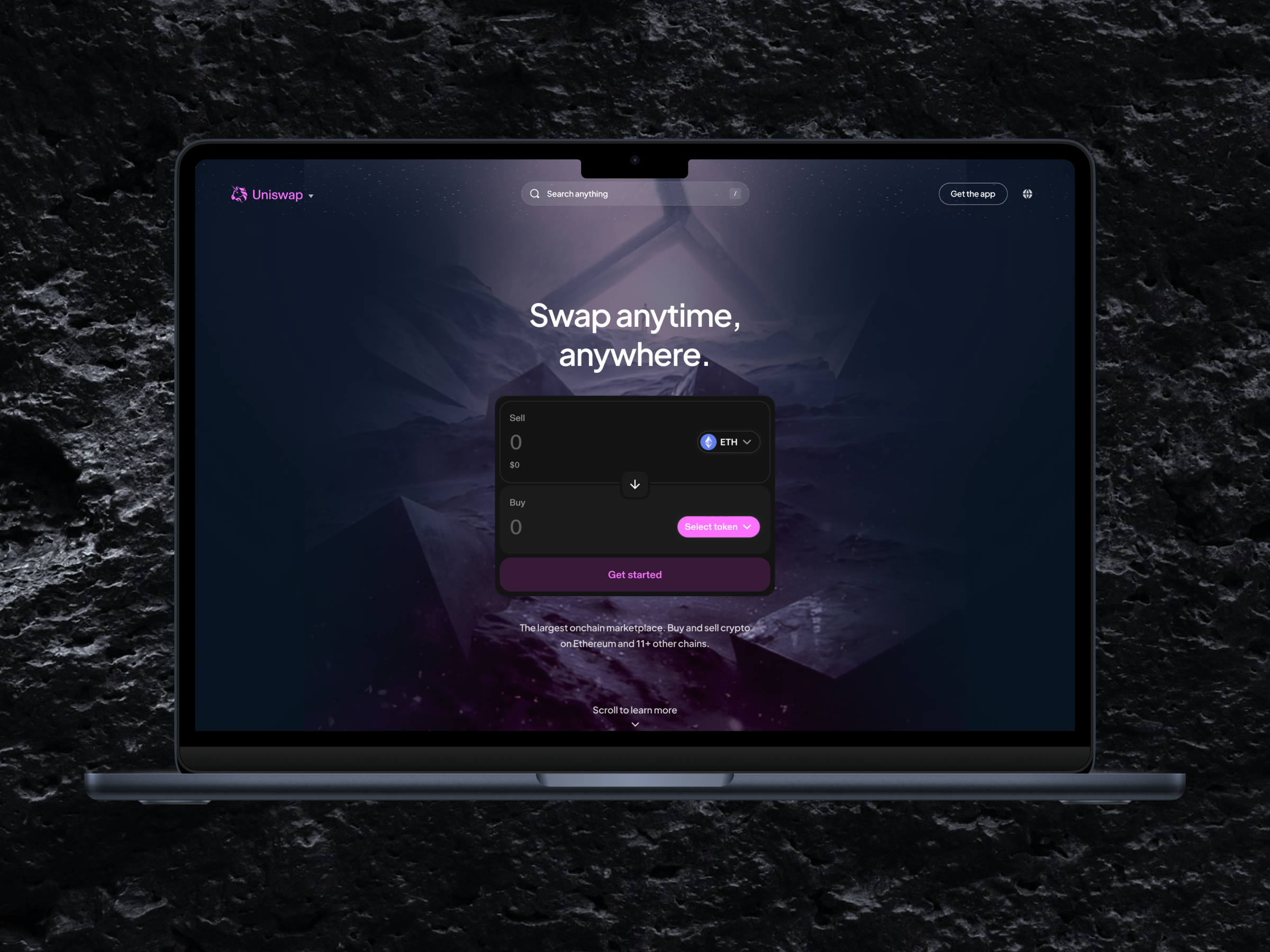 Uniswap Exploration Design branding crypto landing page nft token ui web3