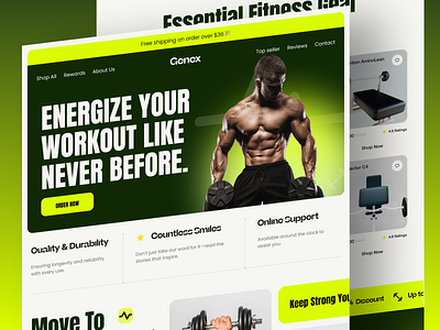 Gym Supplements and Accessories Website Design ecommerce ecommerce landing page ecommerce website ecommerce website design fitness accessories store fitness shop gym gym accessories gym accessories website gym accessories website design gym gear shop gym shop gym supplements gym supplements website landing page landing page design online store shopify shopify website design ui