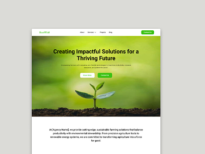 RootWise- Smart Farming Agency website agriculture website branding creative uiux creative webdesign daily webdesign design freelancer webdesign illustration landind page inspiration landing page technology website ui uiux user interface