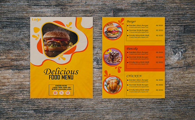 Vibrant and Modern Food Menu Design for Restaurants branding design food graphic design logo menu menudesign